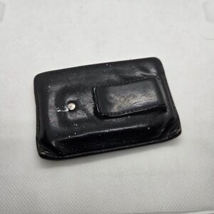 Vintage Coach Leather Money Clip Wallet 1990s Mens Black Minimalist Designer VTG